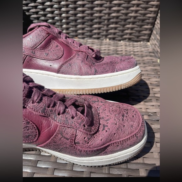 Nike Air Force 1 '07 Essentials Paisley Pack Purple Premium Size 5 Rare Womens - Picture 5 of 10